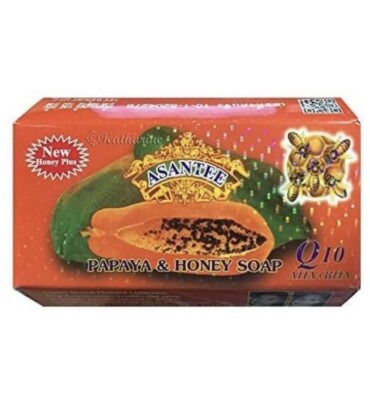 25 Bars - Asantee Papaya & Honey Thai Herbal Soap Anti Acne Whitening Skin Care 