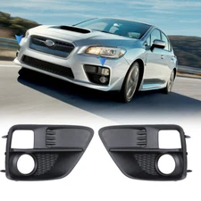 Front Bumper Fog Light Lamp Cover Bezel Kit Pairs For 2015 2016 2017 Subaru WRX