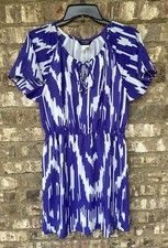 JCrew Women’s Purple & White Ikat Summer Dress Size Small