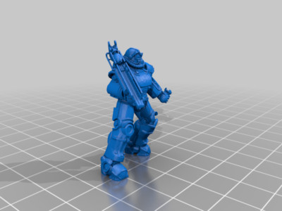 Resin 32mm T51 with Fat Man 1 (Fallout)