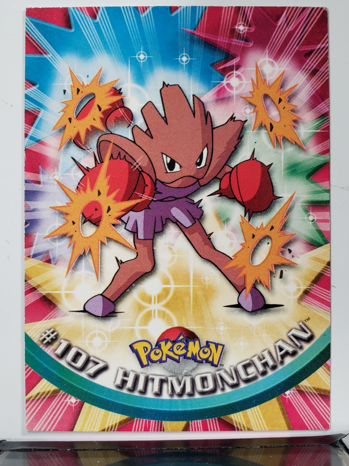 Hitmonchan # 107 - 1999 Topps Series 2 Pokemon Card $2 Flat Shipping