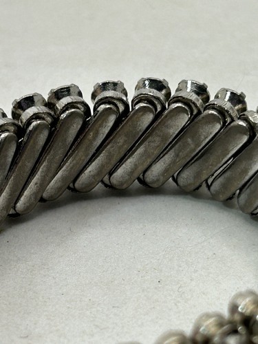 Bracciale Vintage Espansione Strass Anni 50-60 Giappone - Foto 5 di 11