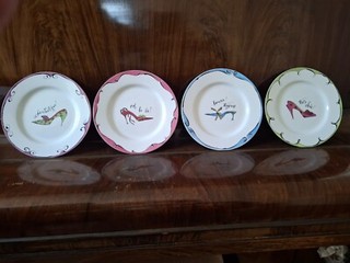 Rosanna Haute Shoe Design a Set of 4 Salad Plates in Box