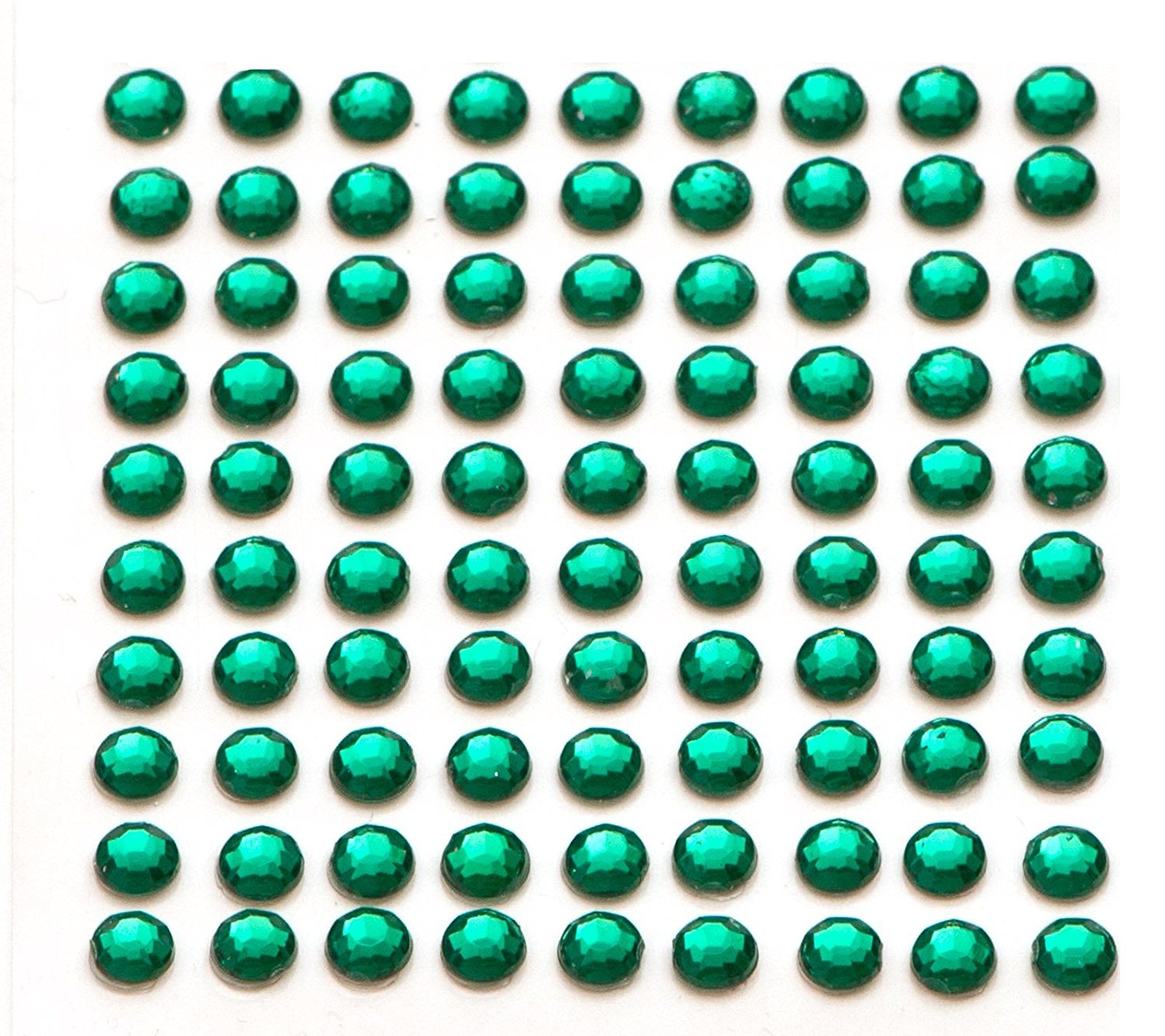 260 x 5mm Self Adhesive Green Diamante Stick on Crystals Sticky