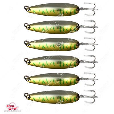 Fish WOW!® Cucchiaio Da Pesca Coccodrilli 1 Oz (6 Pezzi) – Jig Per Trolling E Casting, Multicolore