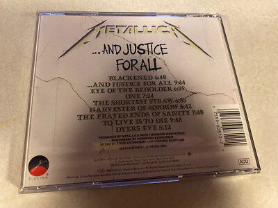 Metallica And Justice For All CD Elektra 9 60812-2 James Hetfield