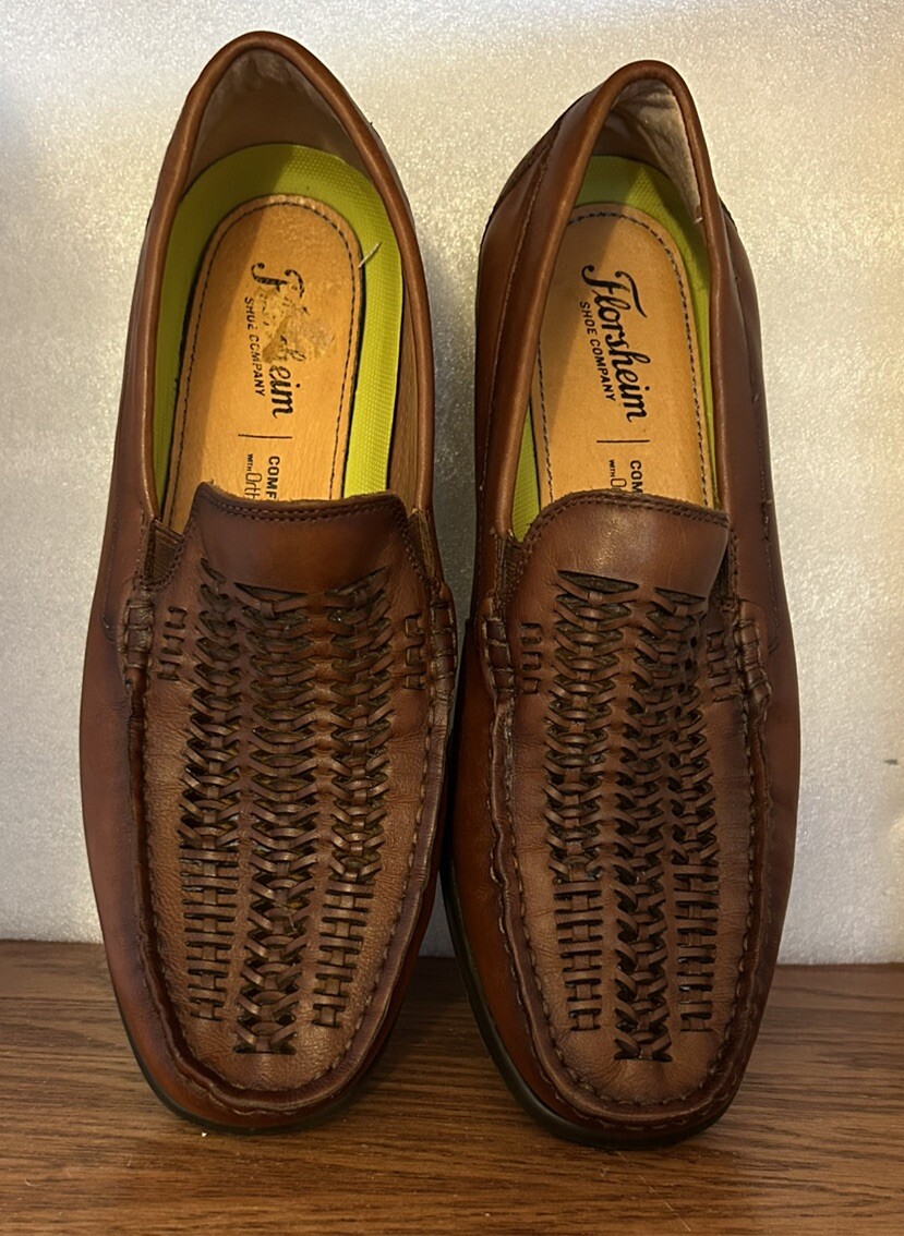 SAOLA Mocassini Oxford da uomo Florsheim Comfortech Ortholite in pelle marrone 10M scarpe eleganti