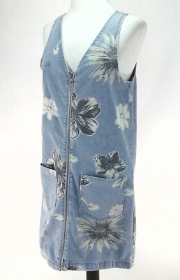 topshop moto denim pinafore dress Topshop Moto Pinafore denim dress size M in