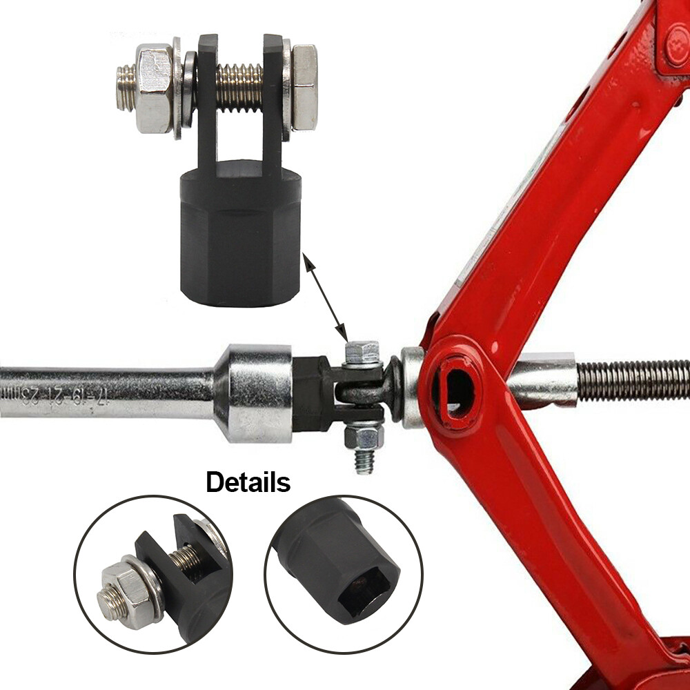 Car 1/2in Drive Scissor Jack Adaptor Loop/double Eyelet Chrome