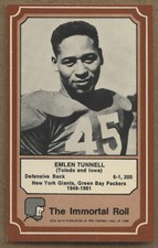 1975 Fleer The Immortal Roll #44 Emlen Tunnell New York Giants Hall-of-Fame