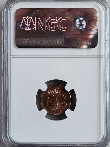 Colombia 1 Centavo 1966 NGC MS 65 RB - Picture 2 of 2