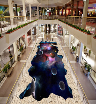 3D Planet Sterne C846 Fußboden Wandbild Unentschied BildTapete Familie DE Amy