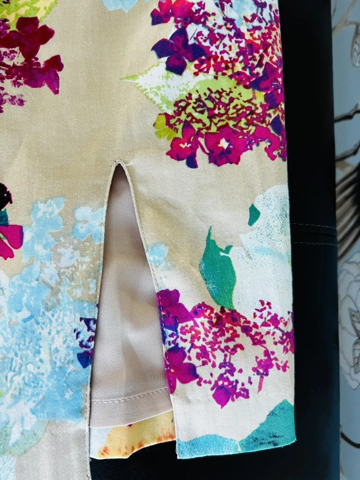 Ark & Co Dress Womens Floral Sweetheart Strapless Sz Small Miamicore Chic - Image 4 of 4