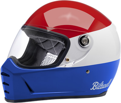 BILTWELL [1004-549-101] Lane Splitter Helmet XS Gloss Podium Red/White/Blue