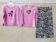 NWT GYMBOREE Wild One Zebra Heart sweater shirt pants 4 4T pink outfit 3pc lot