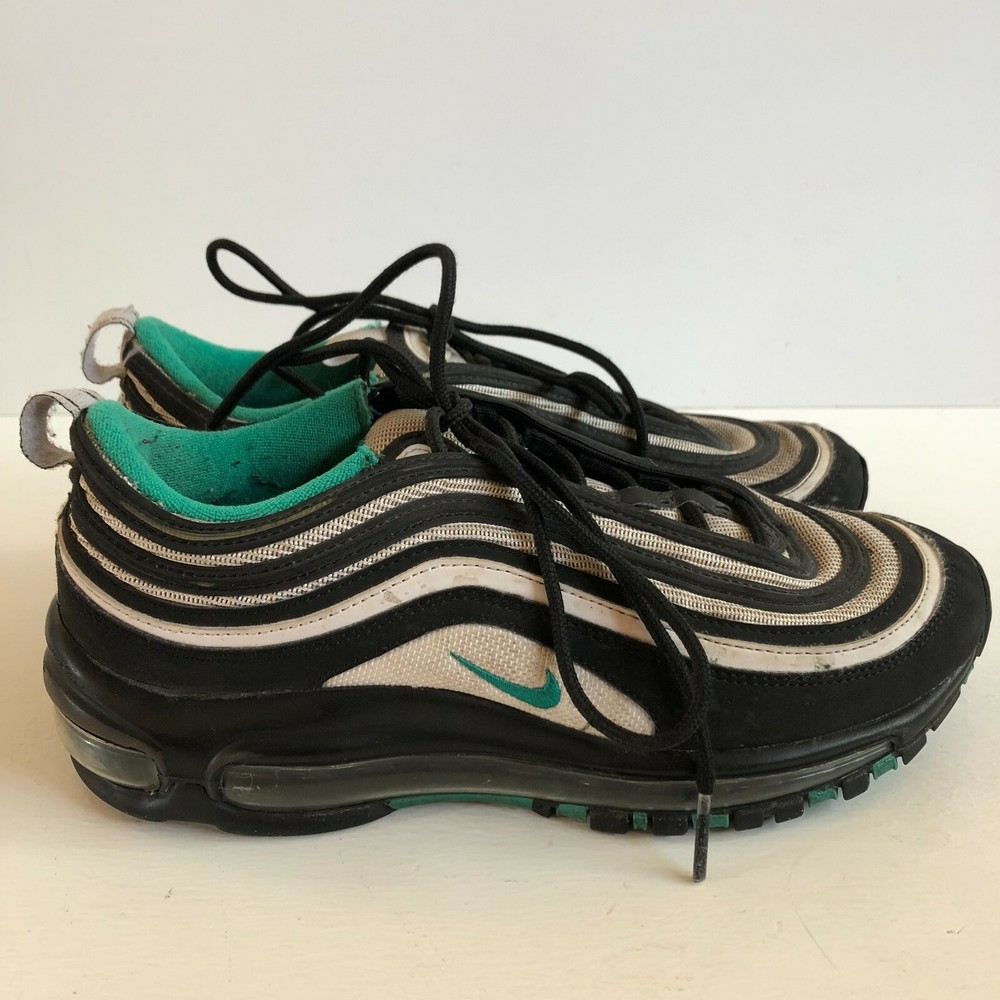 Nike Air Max 97 GS Black Clear Emerald White Size 6 921522-006