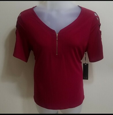 FREE SHIPPING! NWT - Lynn Ryan - Plus Size Caged Sleeve Zip-up Top Sz 1x