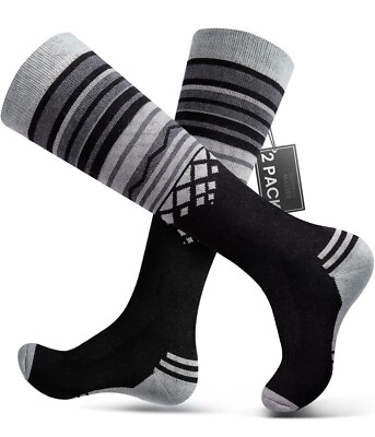 OutdoorMaster 2 Paar Unisex Skisocken für Damen & Herren, Winter Snowboarden, NEU