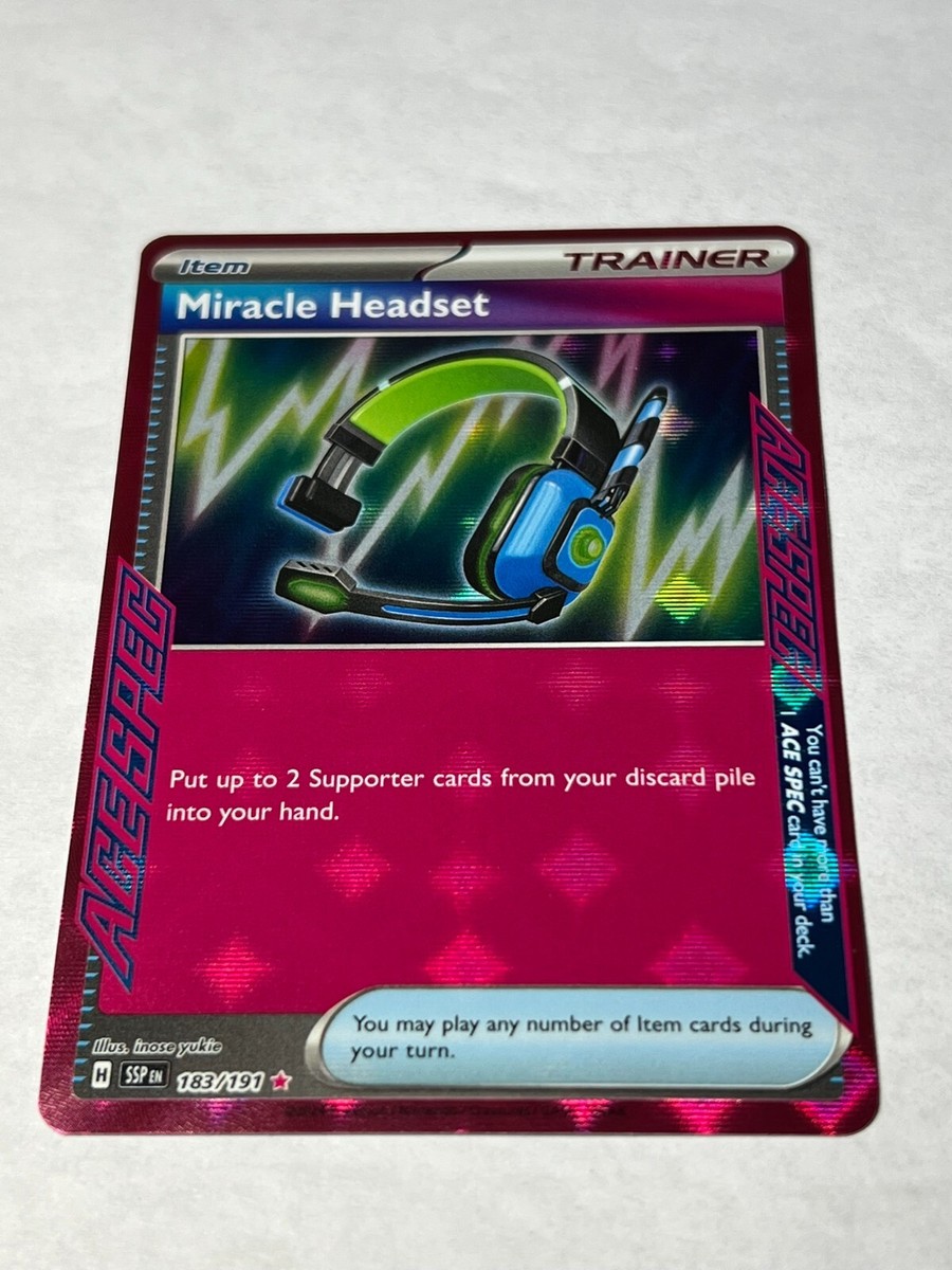 Pokemon TCG Miracle Headset 183/191 Surging Sparks Holo Ace SPEC