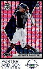 Andres Gimenez 2021 Panini Mosaic Pink Camo RC #277 Cleveland Indians