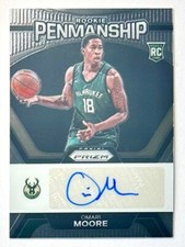 2023-24 Prizm Omari Moore Rookie Penmanship Prizm Auto SP RC Autograph Spartans