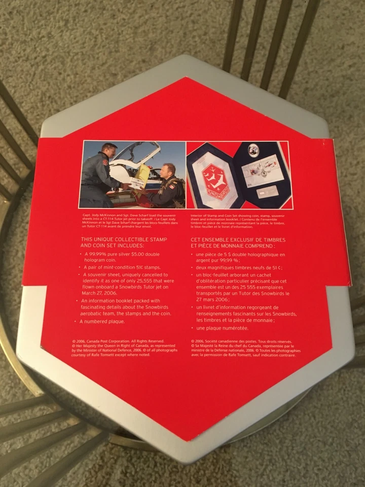 2006 RCM Snowbirds Double Hologram 9999 Silver Dollar and Stamp Set - Image 4 of 4