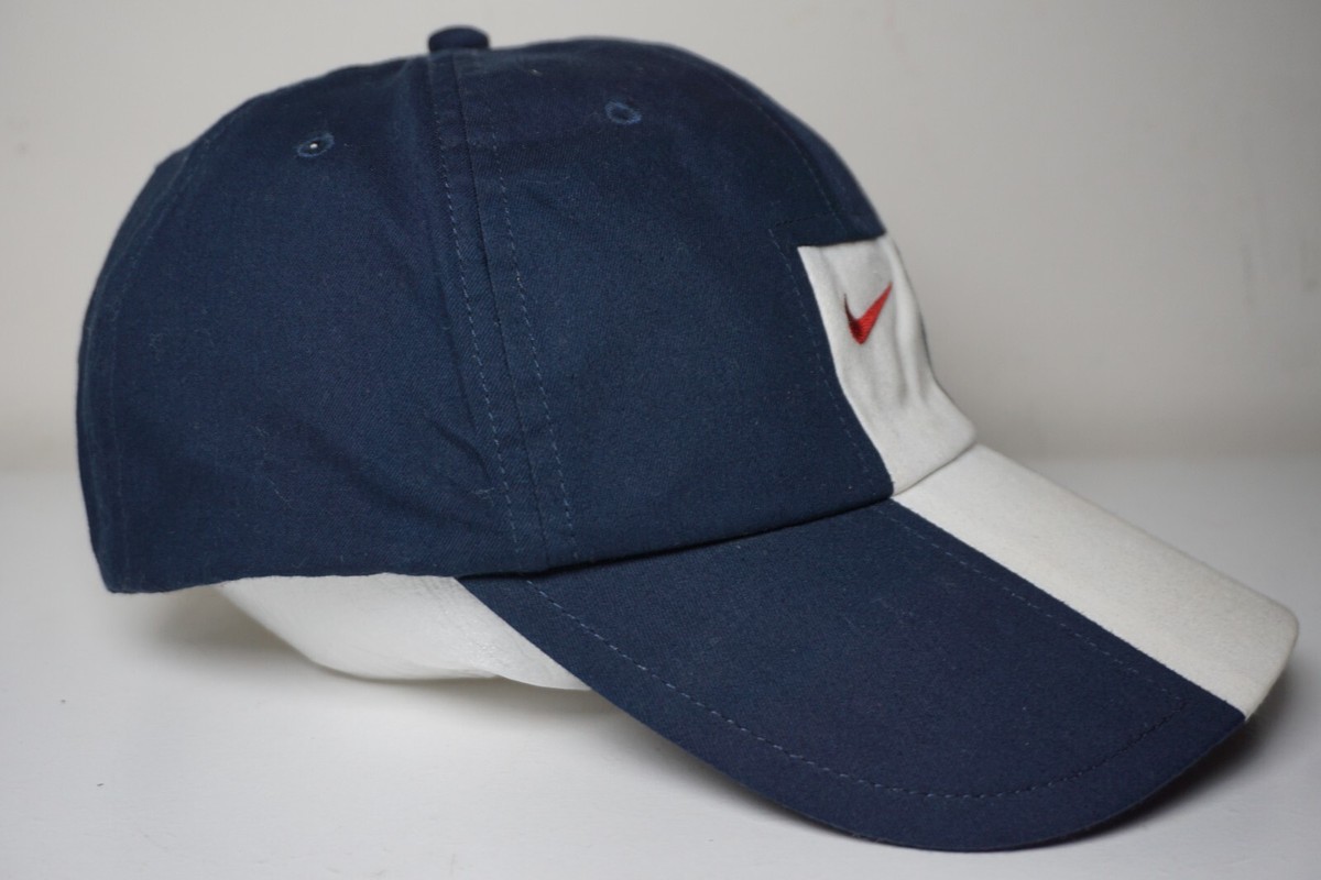 Vintage Nike MMIV Hat Cap Strapback Gray Tag Y2K Blue | eBay
