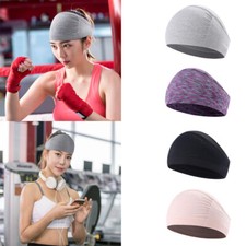 Women Moisture Wicking Non-Slip Headband Elastic Sweatband  Sports Hairband US