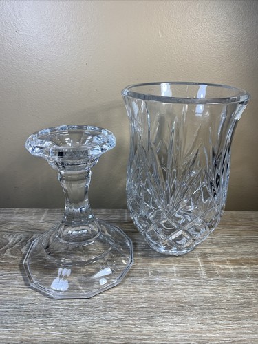 St George Two Piece Hurricane 24% Fine Lead Crystal X2 - Picture 3 of 9