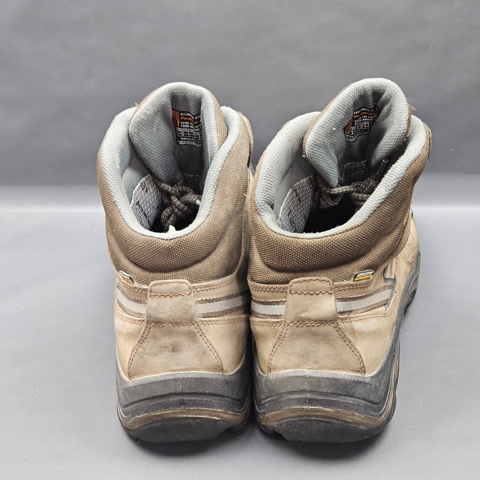 Stivali Keen Durand II da uomo taglia 14 in pelle marrone impermeabili scarpe da trekking