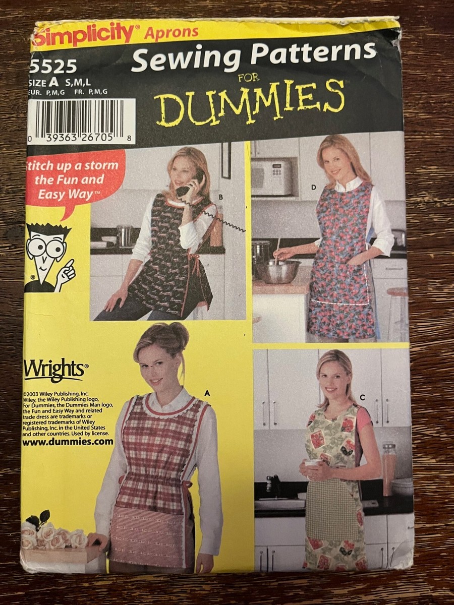 Simplicity 5525 UNCUT Sewing Pattern, Misses' Aprons, Size S-M-L