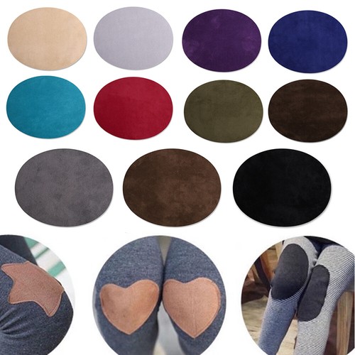 Une Paire de Coude Patch Genou Correctifs DIY En Flocage Tissu Ovale