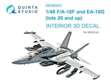 1/48 Quinta Studios 3D Interior Decal 48243 F-18F / EA-18G For Meng