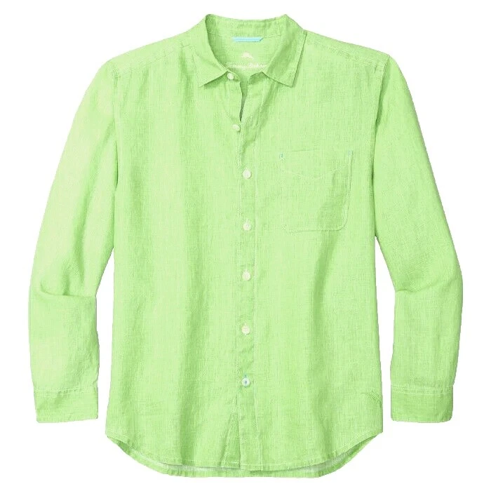 Tommy Bahama Linen Regular Size L Casual Button-Down Shirts for Men