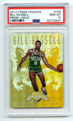 Bill Russell [Gold] #105 2012 Panini Crusade Prizm card