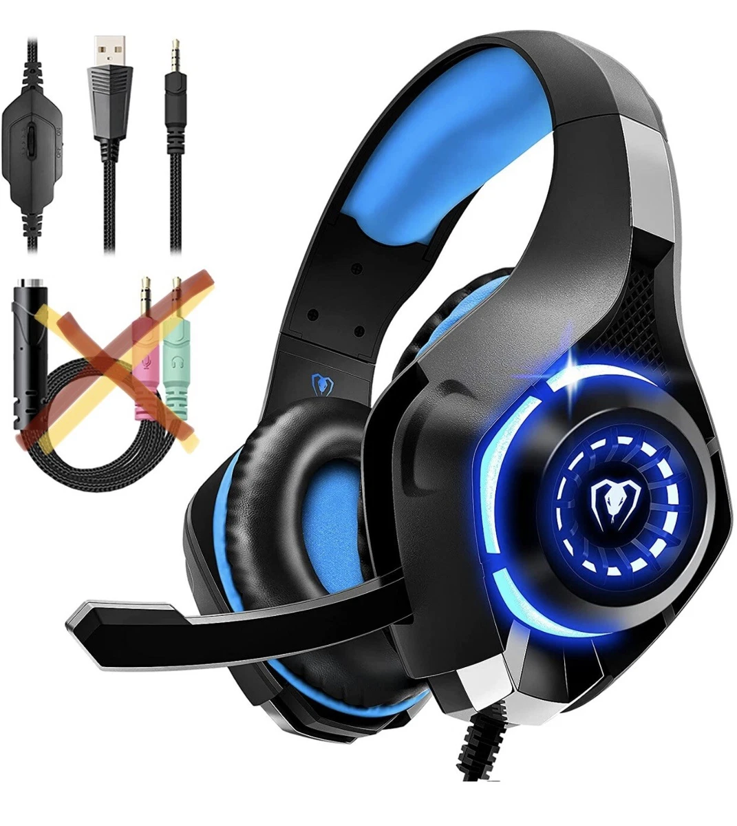 Beexcellent Pro Gaming Headset GM 1 Gold Tip Audio Jack for Music Headphones