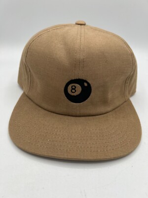 NWT Stussy 8 Ball Embroidered Tan  Strapback Cap Hat SAMPLE