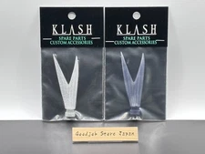 DRT Tiny Klash V-Tail  Lure Parts spare tail Smoke Clear Silver Set of 2 New