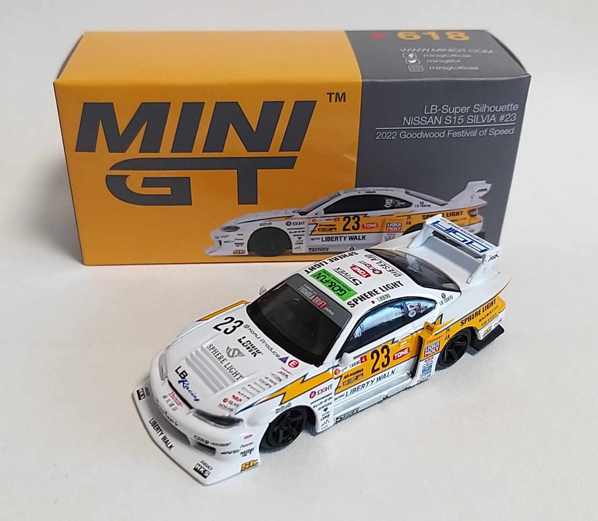 MINI GT LB-Super Silhouette Nissan S15 SILVER 23 2022 Goodwood F