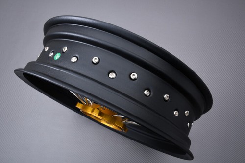 Felge Speichen Hintenrader Supermoto Jaune SUZUKI DRZ 400 S 2000-2012 4,25"x17" - Picture 5 of 6