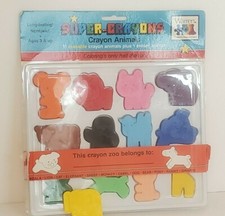 VTG Warren Super Crayons Crayon animals, set of 11 plus an eraser, plus bonus