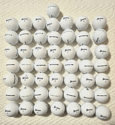 50 Srixon Soft Feel White 5A/4A Near Mint Used golf balls