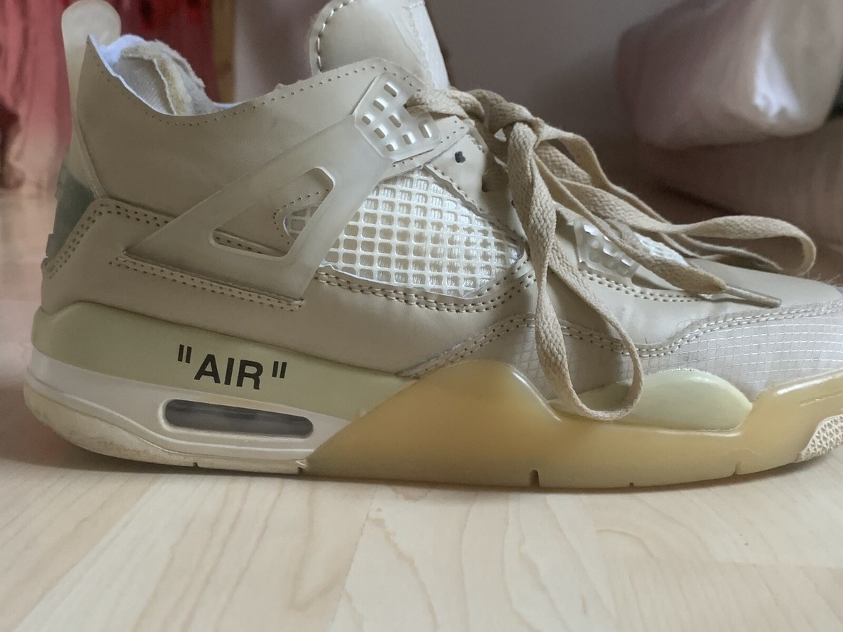 men's jordan 4 retro off white sail