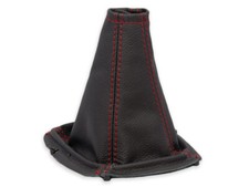 SCHALTMANSCHETTE FUR SUBARU IMPREZA 2 STI 2001-2004 SCHALTSACK LEDER NAHT ROT