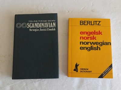 Set of 2 Berlitz & Collins Phrase & Guide Travel Books. Scandinavian.