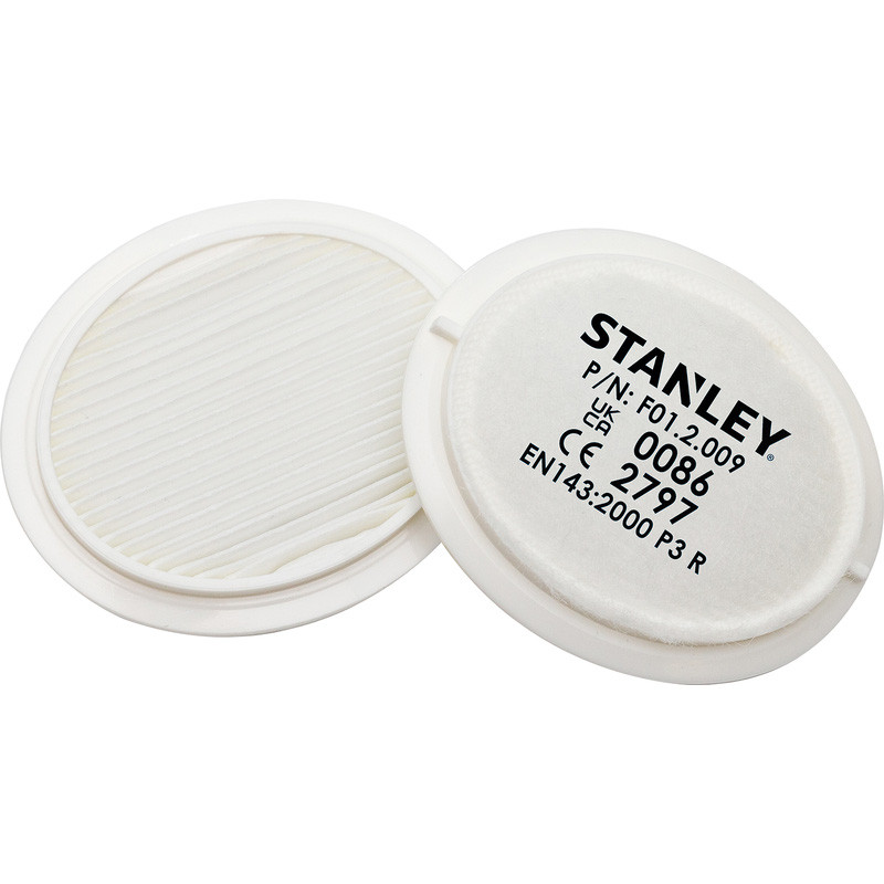Stanley Dust Mask Respirator With P3 Fitted Filters and Face-Fit-Check P3 Replac