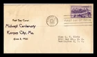 DR JIM STAMPS US KANSAS CITY CENTENNIAL FDC SCOTT 994 THERMOGRAPHED COVER