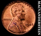 1948-S Lincoln Wheat Cent- Red- Choice Gem Brilliant Unc Luster #L4210