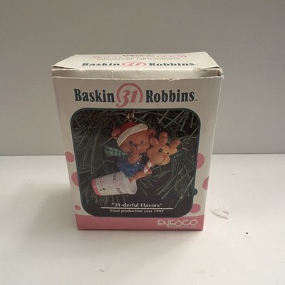 Vintage 1992 Baskin Robbins Christmas Ornament 31-derful Flavors ENESCO