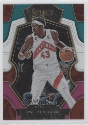 2022 Panini Select Premier Level Teal White Pink Prizm 29/49 Pascal Siakam 4f5